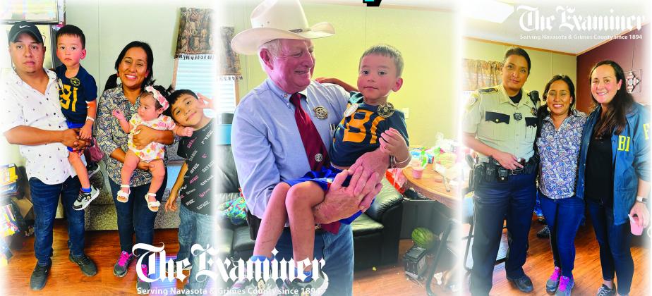 Examiner photos: Sheriff Don Sowell never gave up hope that little Christopher would be found. After almost 72-hours of the 3-year-old being lost in the woods and almost five miles away from his home, we witnessed a miracle in Grimes County. Pictured: Christopher Ramirez was welcomed home by his family. Center: Grimes County Sheriff Don Sowell and Christopher Ramirez at Ramirez’s home. Right: Grimes County Sgt. Martha Smith (pictured left) and FBI Agent Maria Rodriguez (pictured right) created a special bond with Christopher’s mom, Aracely Nuñez-Lule, while awaiting his safe return. Article Image Alt Text