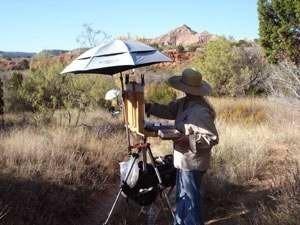 Plein air painter Dina Gregory captures the mystique of the Texas landscape. Courtesy photo   