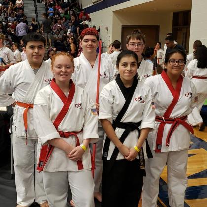Courtesy photo Navasota KickStart Kids earned three state championships at Texas A&M Kings-ville. A group of eight students qualified to compete at the state competition. Article Image Alt Text