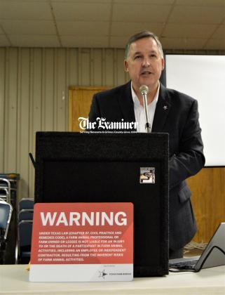 Examiner photo by Connie Clements: TFB Director of Communications Gary Joiner “learned what better reporting is about” in an interview 35-years ago with TFB President S.N. True, Jr. Article Image Alt Text