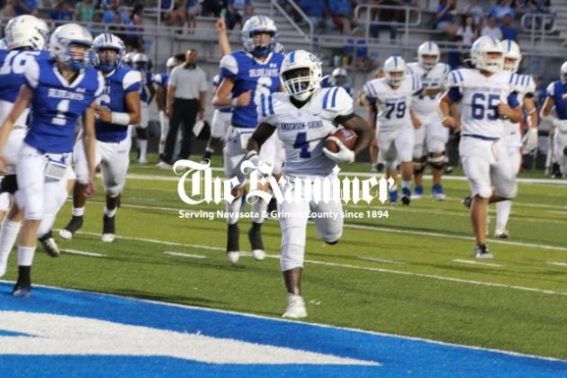 Examiner photo by Carter Benton Anderson-Shiro executed in all areas of the game to improve to 3-0. Owl running back Jarvis Haynes crosses the goal line for one of his three touchdowns. Article Image Alt Text