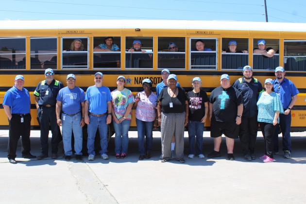 Examiner photo by Matthew Ybarra The drivers and staff at Goldstar Transit enjoyed Bus Driver Appreciation Week, April 22, through April 26. They were recognized by parents, students, teachers and school administrators. Friday, April 26, the entire Goldstar Transit team enjoyed barbecue hamburgers with all the trimmings, dessert and received caps and certificates of appreciation. Article Image Alt Text