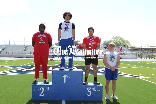 SILCOX Examiner photo by Matthew Ybarra Noah Silcox earned a 25-4A District Championship in shot put with a throw of 46-feet, 7-inches. Article Image Alt Text